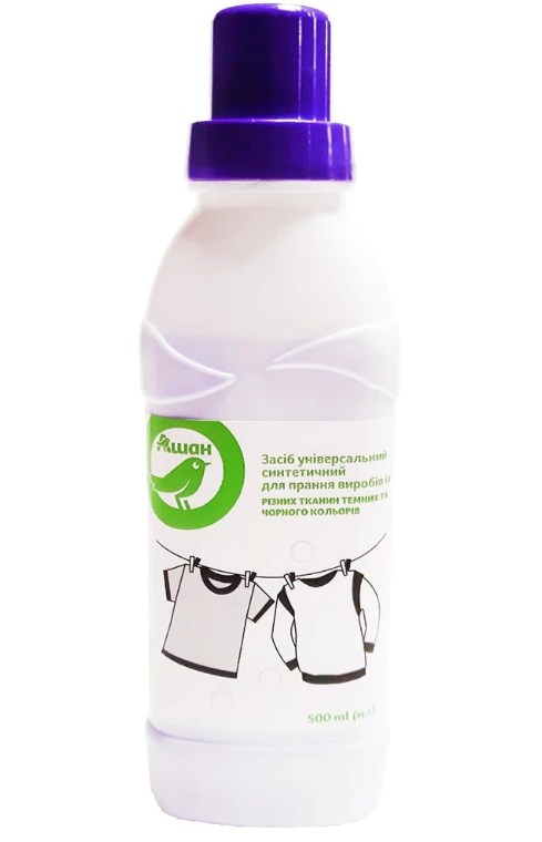 Гель для прання AUCHAN, для темної білизни, автомат, 0,5л